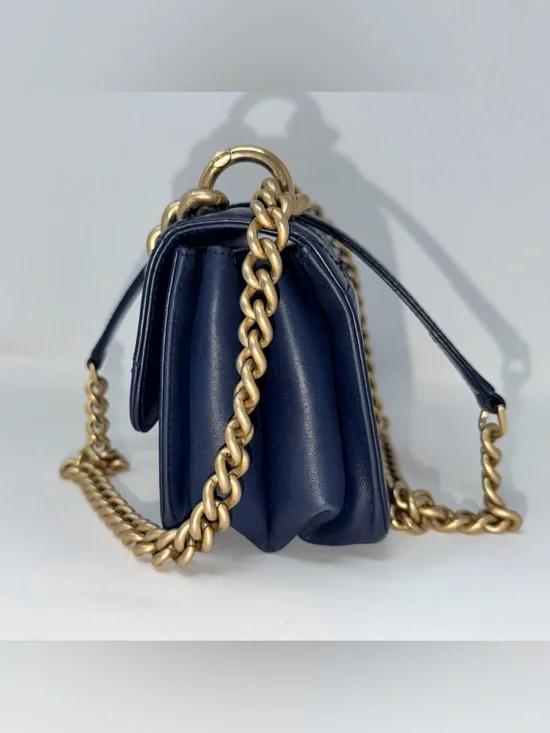Chanel 2017 Small Paris Cosmopolite Flap Bag Deep Navy Blue - Picture 4 of 16